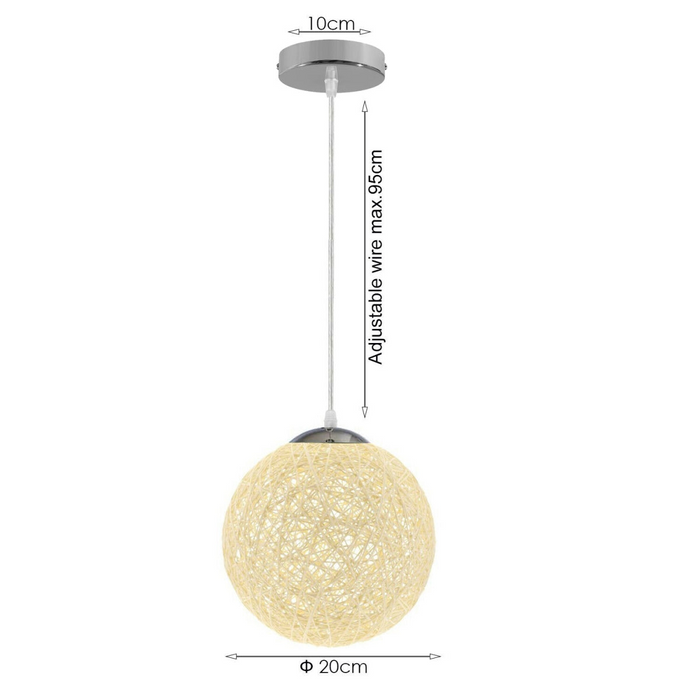 Moderne rieten rotan lampenkap plafond hanglamp hangende decoratielamp