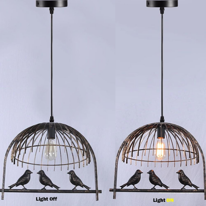 Vogelkooi plafond industriële kroonluchter loft hanglamp met GRATIS lamp