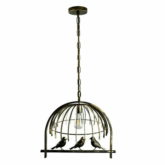 Vogelkooi plafond industriële kroonluchter loft hanglamp met GRATIS lamp