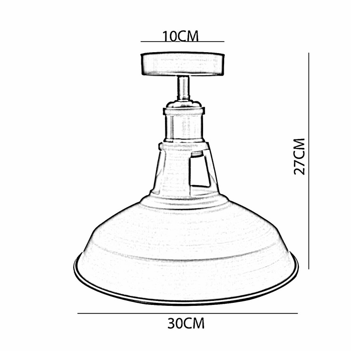 Moderne halfverzonken fittingen van geborsteld metaal Lounge-plafondlamp - Koper