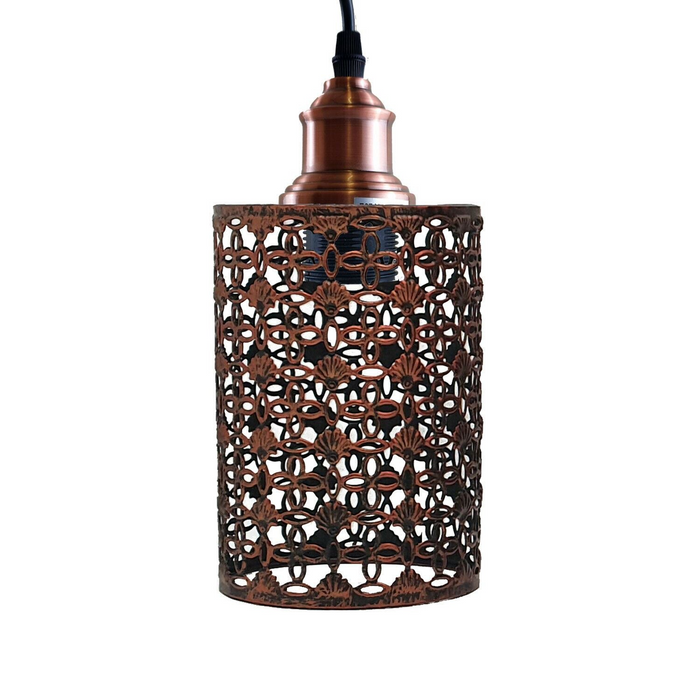 Vintage Modern Metal Cage Ceiling Lamp Shade Pendant Light With 95cm Adjustable Wire