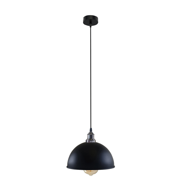 Retro Industrial Ceiling E27 Hanging Pendant Light Shade Black Gold Inner