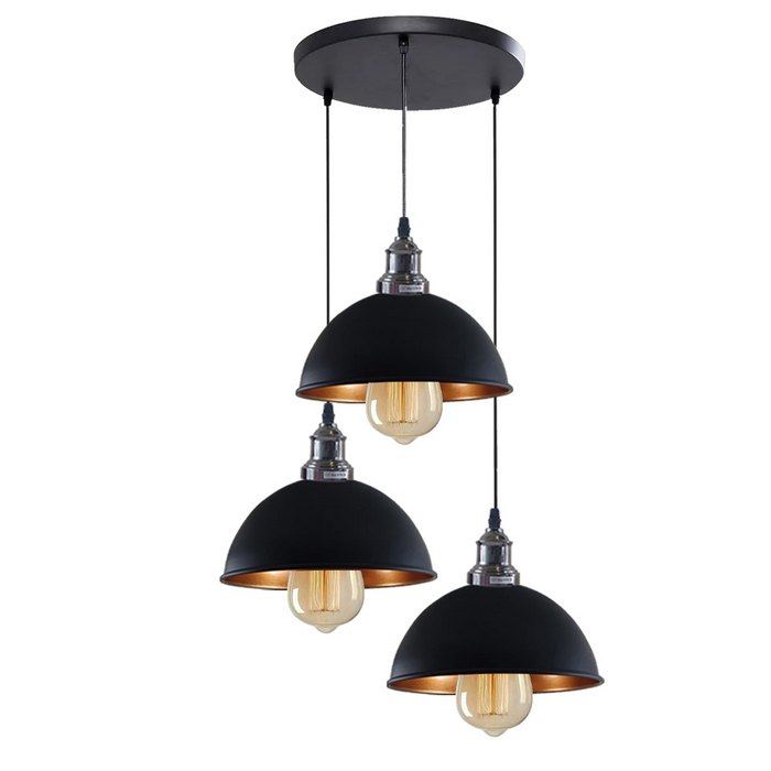 3 Head Vintage Industrial Adjustable Hanging Ceiling Pendant Light E27