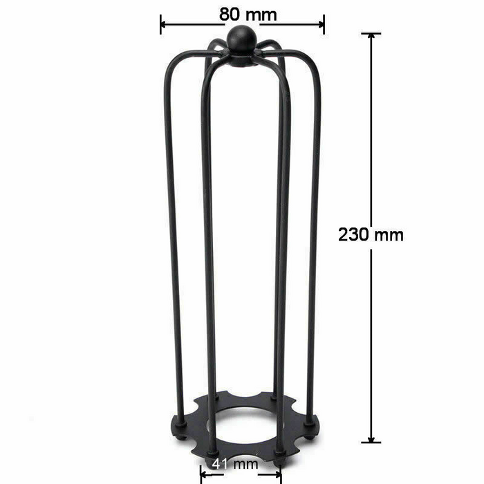 Black Long Wire Cage Shade Metal