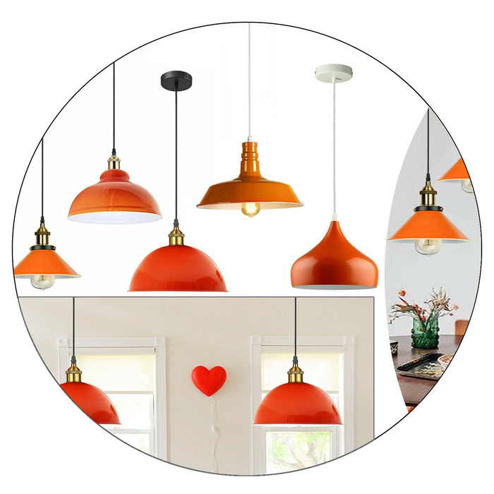 Retro oranje plafondlamp | Wandlampenkap hanglamp