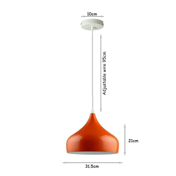 Retro oranje plafondlamp | Wandlampenkap hanglamp