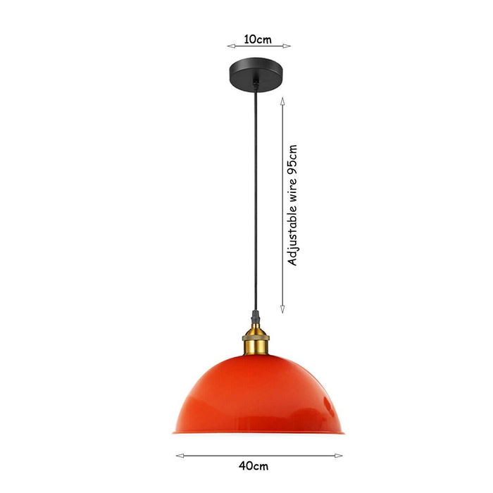 Retro oranje plafondlamp | Wandlampenkap hanglamp