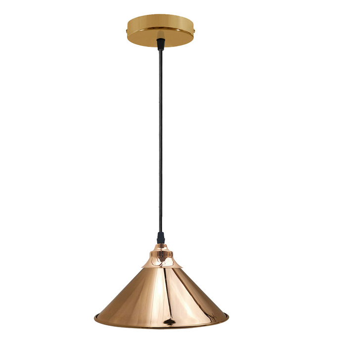 French Gold Pendant Lights Gold Ceiling Lights Metal Industrial Light Shade