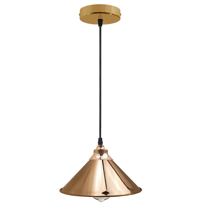 French Gold Pendant Lights Gold Ceiling Lights Metal Industrial Light Shade