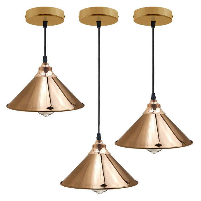 French Gold Pendant Lights Gold Ceiling Lights Metal Industrial Light Shade