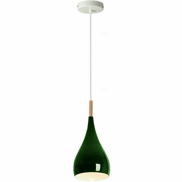 Groene kleur retro stijl metalen plafond hangende hanglamp schaduw modern design