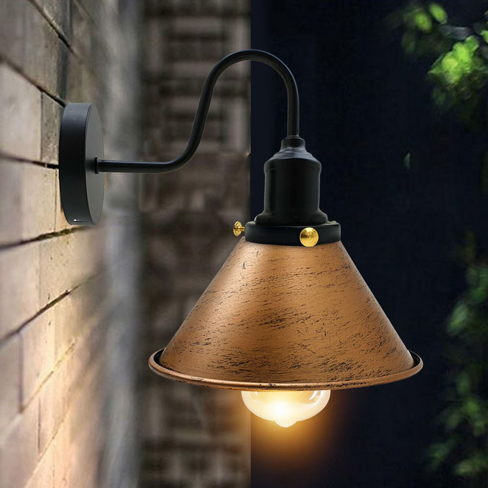 Industrial Metal Wall Light Fitting Vintage Cone shape Wall Sconce