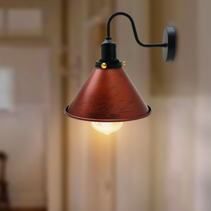 Industrial Metal Wall Light Fitting Vintage Cone shape Wall Sconce