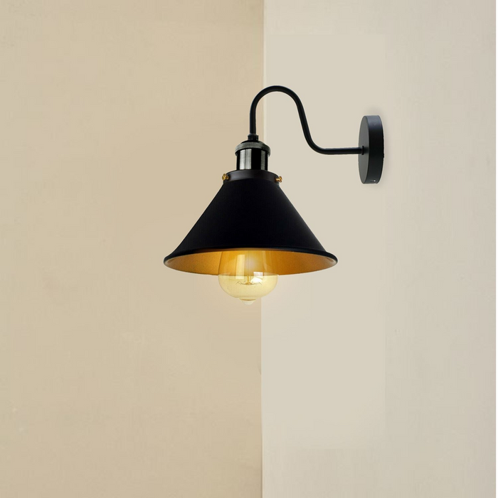 Industrial Metal Wall Light Fitting Vintage Cone shape Wall Sconce