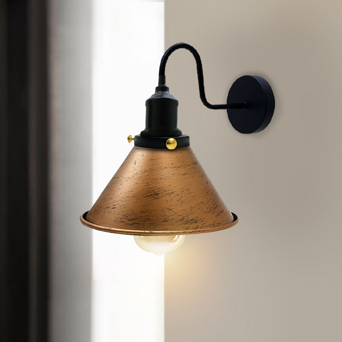 Industrial Metal Wall Light Fitting Vintage Cone shape Wall Sconce