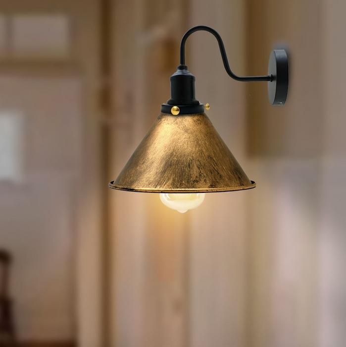 Industrial Metal Wall Light Fitting Vintage Cone shape Wall Sconce