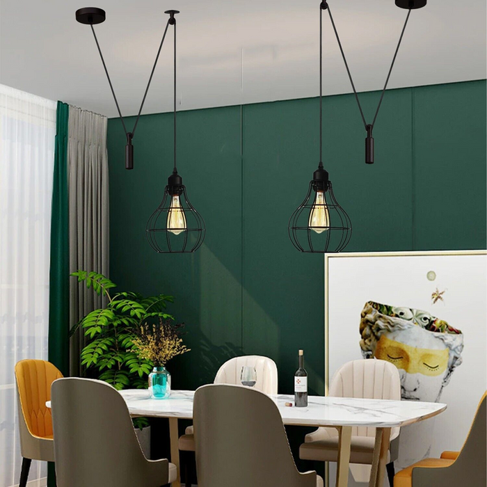 Metal Ceiling Light Hanging Pendant Lamp Retro Industrial Vintage Light