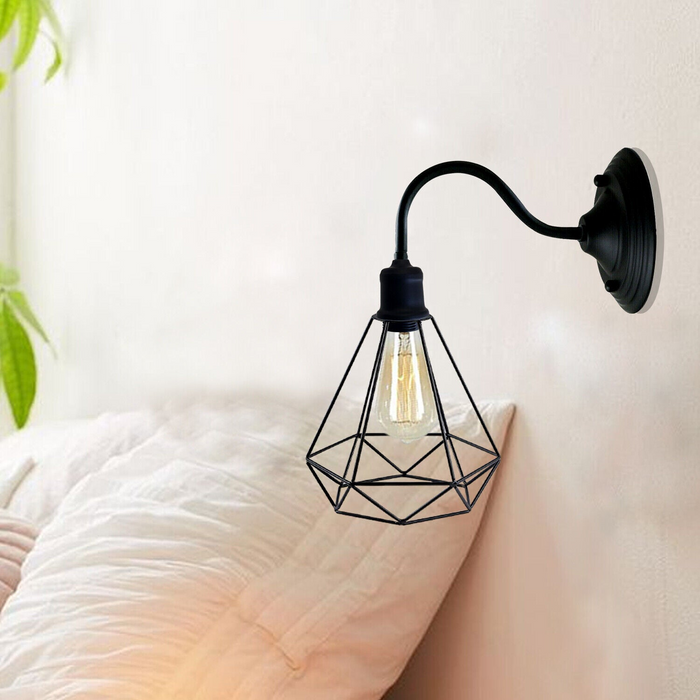 Modern Industrial  Vintage Indoor Black colour Wall Light Lamp Fitting Fixture E27 Holder UK