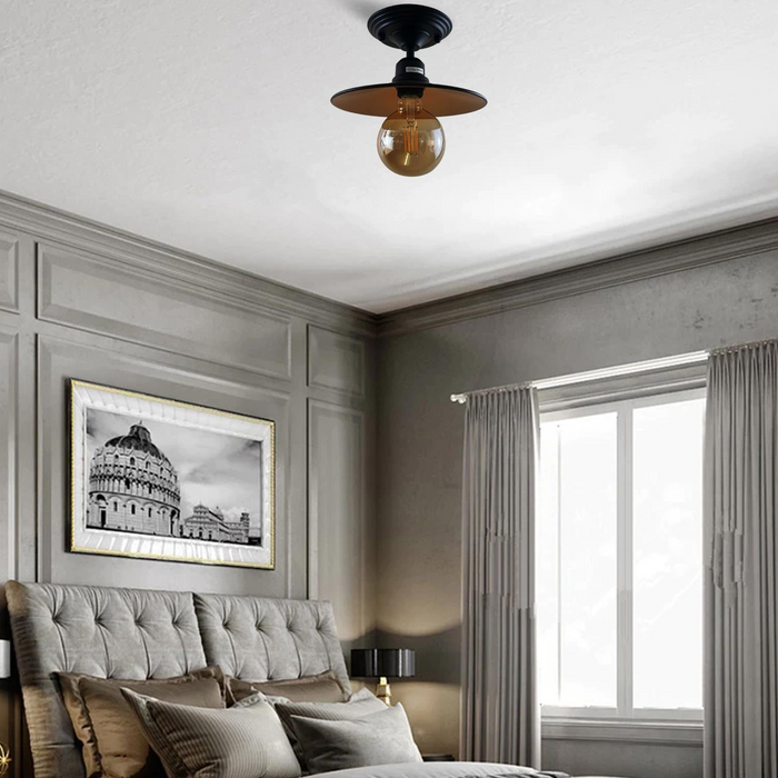 Moderne metalen plafondhanglamp met vintage retro-stijl huisverlichting