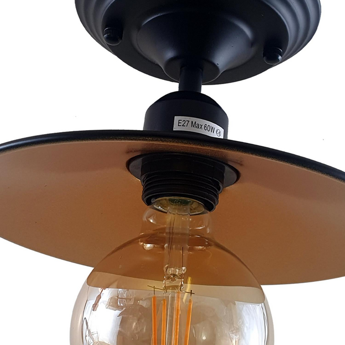 Moderne metalen plafondhanglamp met vintage retro-stijl huisverlichting