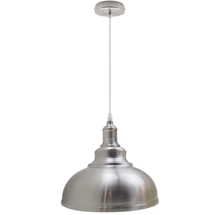 Pendant Lighting Metal Industrial Vintage Hanging Ceiling, Satin Nickel, for Kitchen Home Lighting