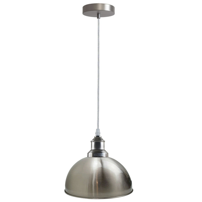 Pendant Lighting Metal Industrial Vintage Hanging Ceiling, Satin Nickel, for Kitchen Home Lighting