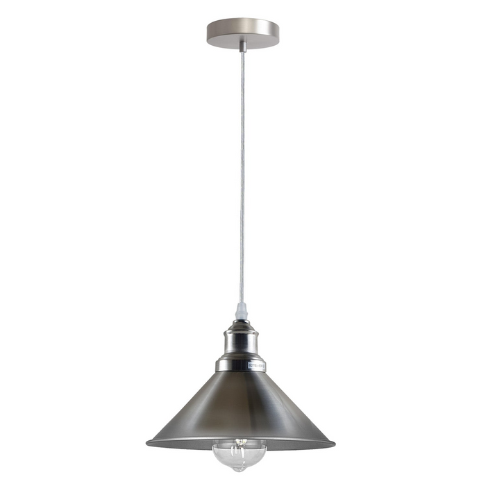 Pendant Lighting Metal Industrial Vintage Hanging Ceiling, Satin Nickel, for Kitchen Home Lighting