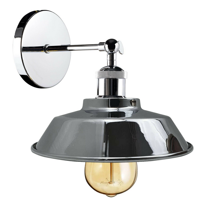 Retro Industrial Chrome colour Wall Sconce Lamp Shade Adjustable Edison Wall Light