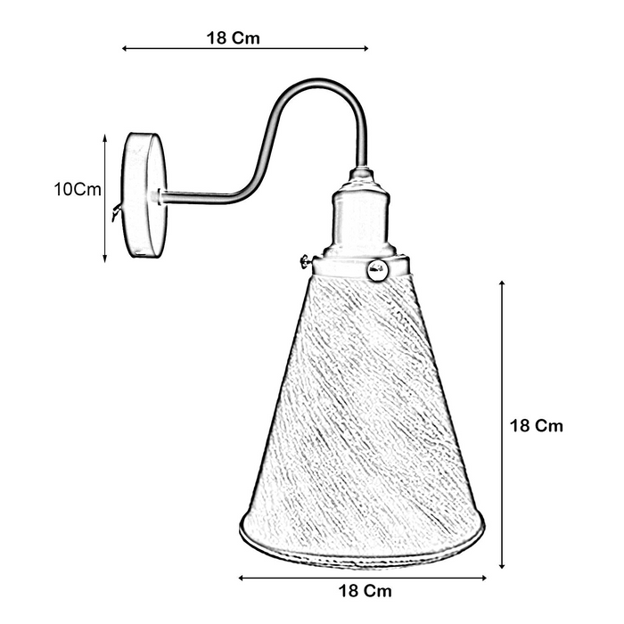 Retro Industrial Wall Mounted Vintage Wall Designer Indoor Light Fixture Lamp Fitting