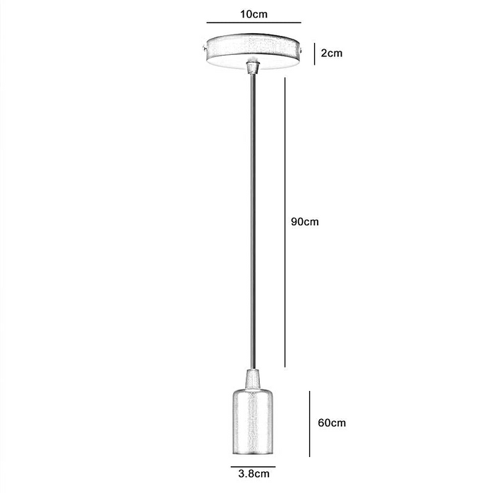 Vintage E27 fitting hanglamp basis geel messing lamphouder plafond hanglampen