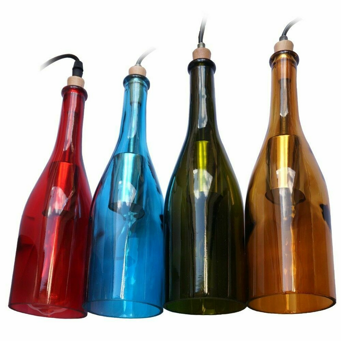 Vintage Retro Wine bottle Ceiling Pendant Light Lamp Shade Chandelier light UK