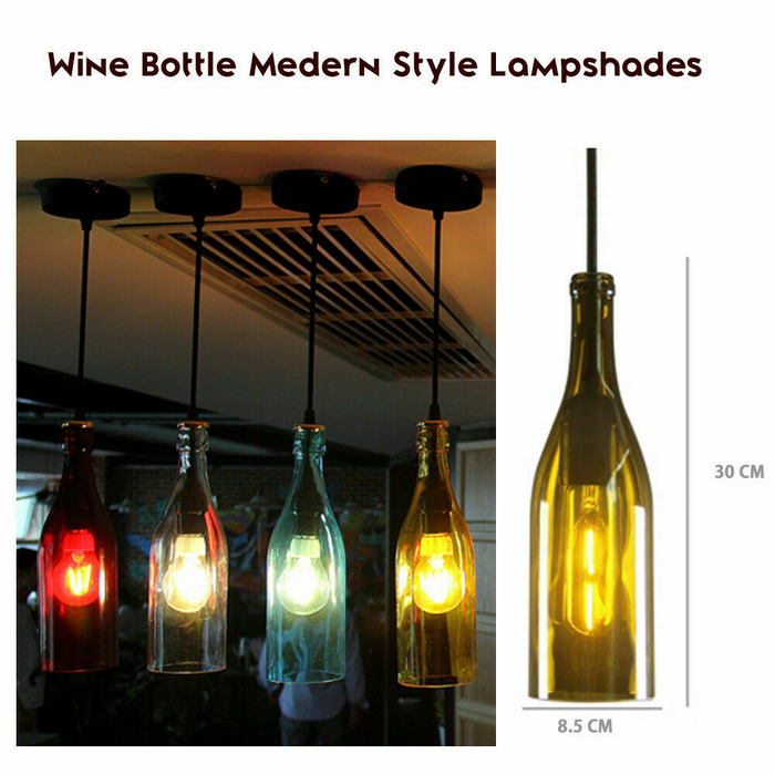 Vintage Retro Wine bottle Ceiling Pendant Light Lamp Shade Chandelier light UK