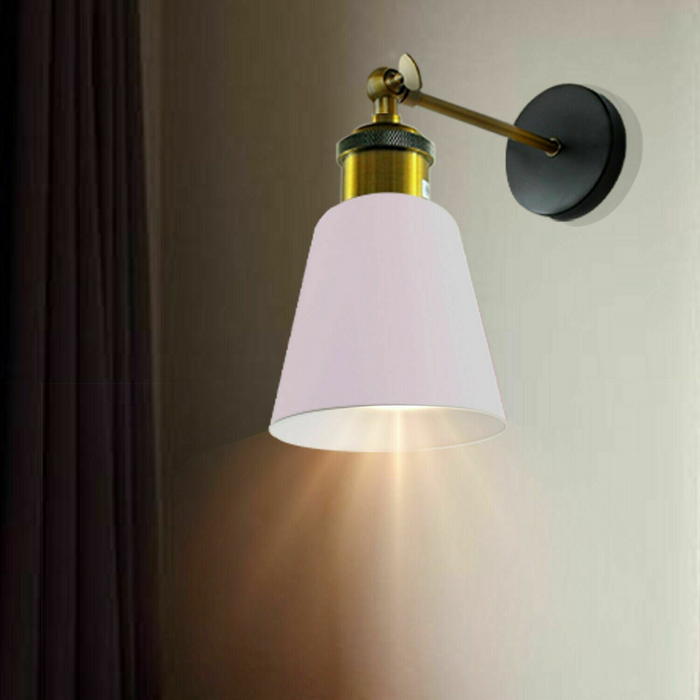 Industrial Vintage Modern  Single White Wall Sconce Lamp