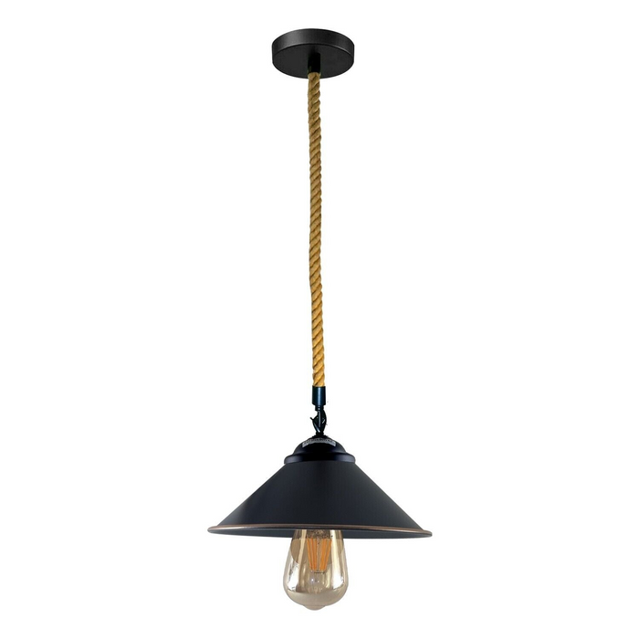 Vintage Retro Industrial Loft Cone Hemp rope Single Pendant Light Retro Lamp