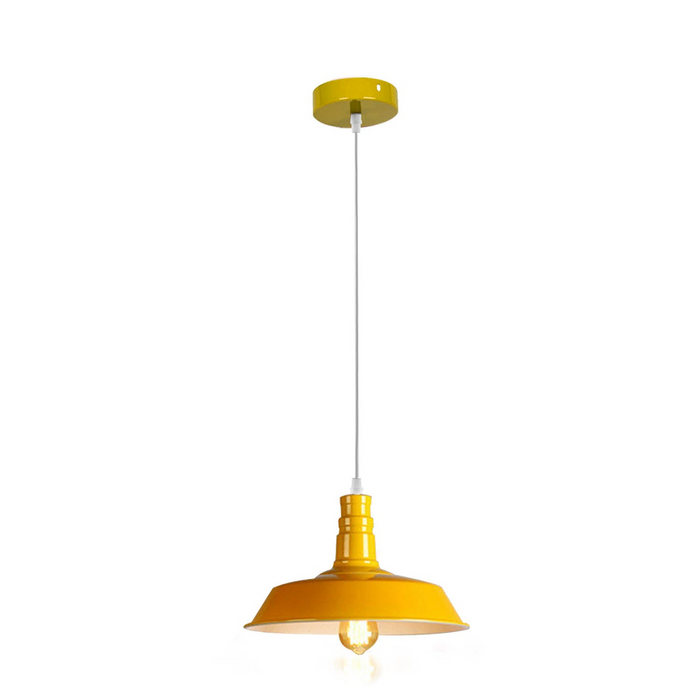 Retro adjustable Hanging bowl Various colours pendant  Lamp E27 holder