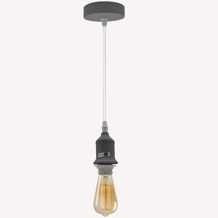 Industrial Vintage Various colours Ceiling Light Fitting E27 Pendant Holder