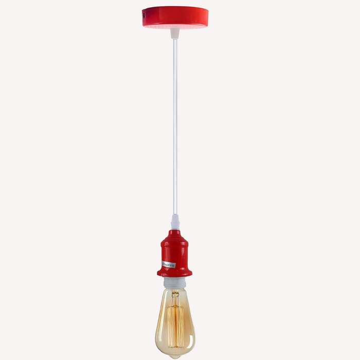 Industrial Vintage Various colours Ceiling Light Fitting E27 Pendant Holder