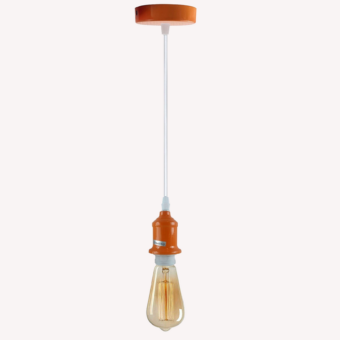 Industrial Vintage Various colours Ceiling Light Fitting E27 Pendant Holder