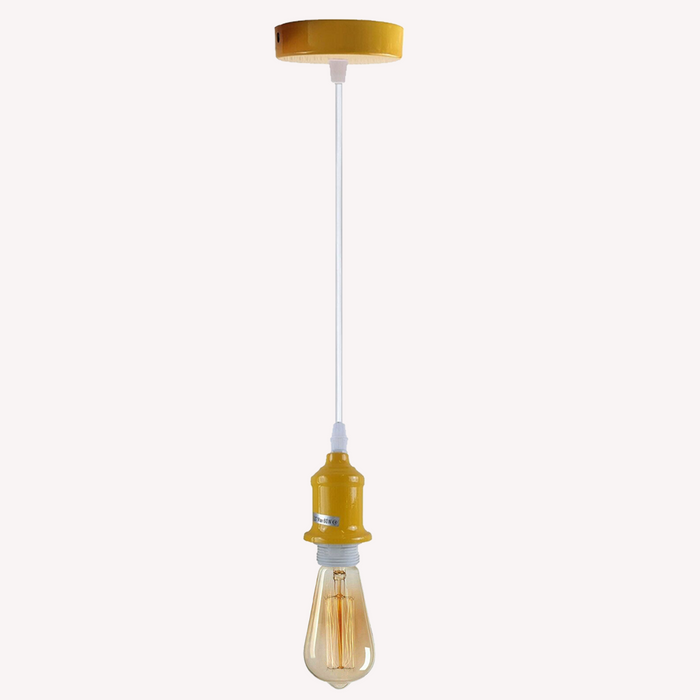 Industrial Vintage Various colours Ceiling Light Fitting E27 Pendant Holder