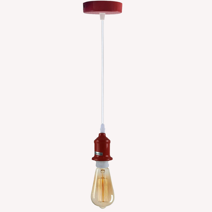 Industrial Vintage Various colours Ceiling Light Fitting E27 Pendant Holder