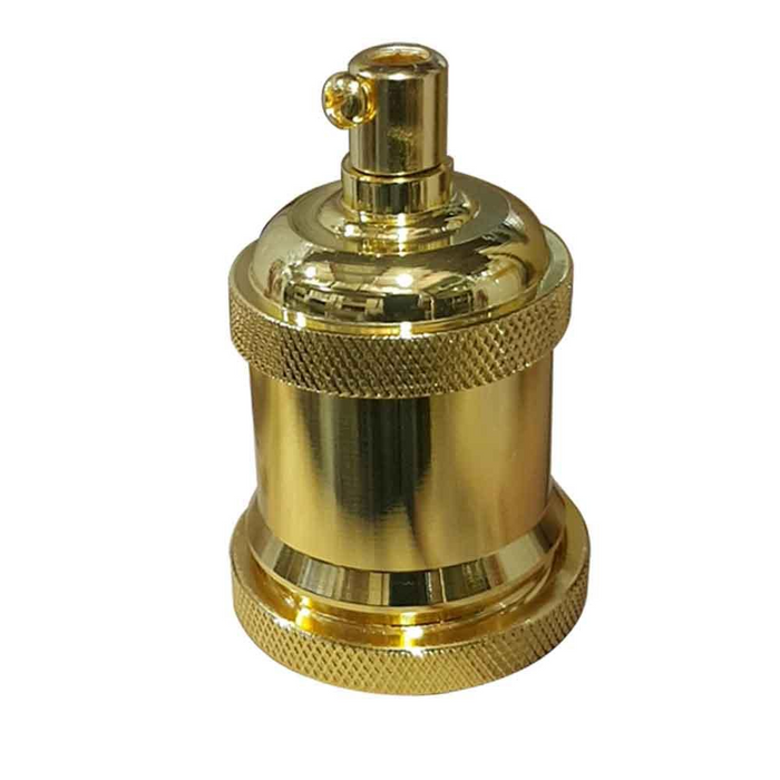 E27 metalen lamp/lamphouder, ideaal voor vintage Edison-gloeilampen. Antiek metaal