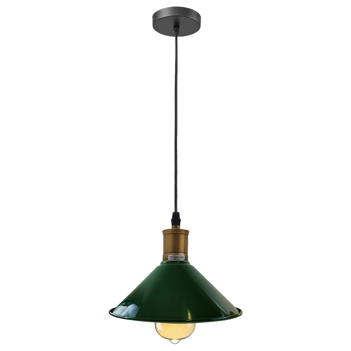 Vintage Industrial Ceiling Pendant Light Retro Loft Style Metal Shade Lamp