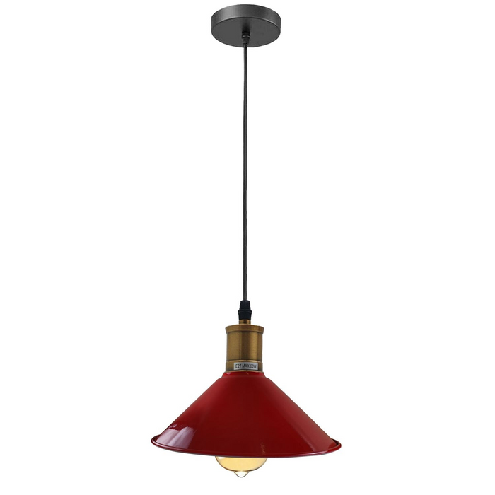 Vintage Industrial Ceiling Pendant Light Retro Loft Style Metal Shade Lamp