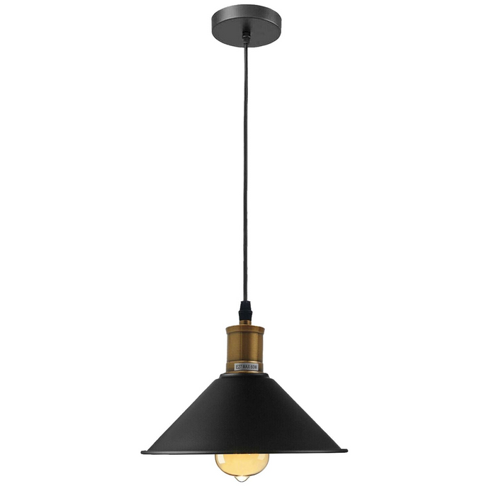 Vintage Industrial Ceiling Pendant Light Retro Loft Style Metal Shade Lamp