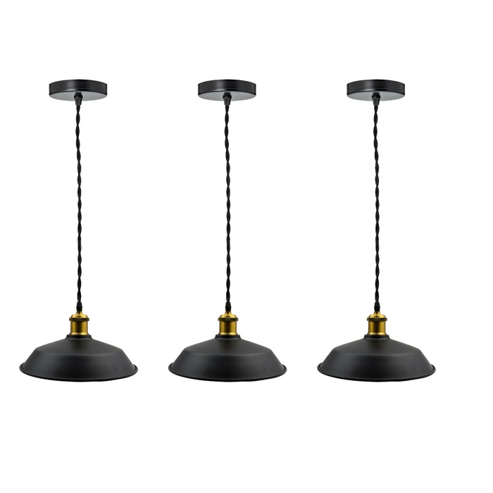 3 Pack Vintage Loft Chandelier Ceiling Pendant Lamp Shade Industrial (without Bulb)