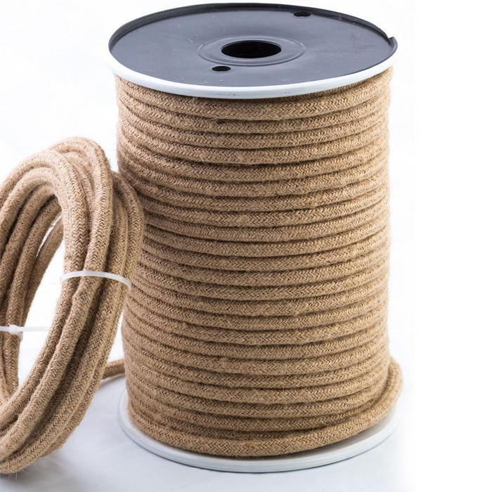 Vintage textielkabel retro touw hennep elektrische draad stof kabel snoer