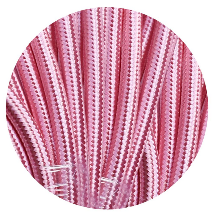 1 Meters 2 core Round Shiny Pink Italian Vintage Coloured 0.75 - Buy Antique-style Lighting Flex Online