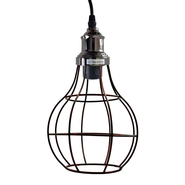 Industrial Kitchen Island Chandelier 3 Light Cage Ceiling Hanging Pendant Lamp