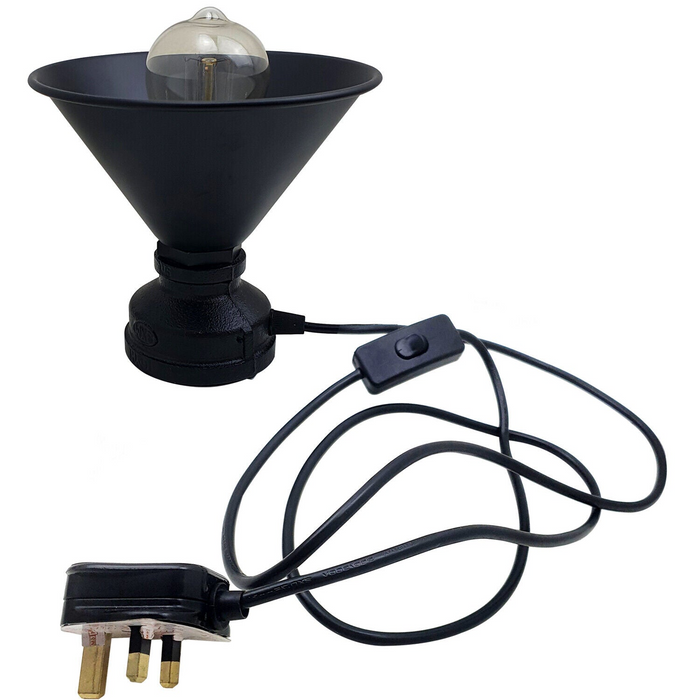 Modern Plug in On/Off Bedside Lounge Table Lamps Light Vintage Metal Desk Lamp
