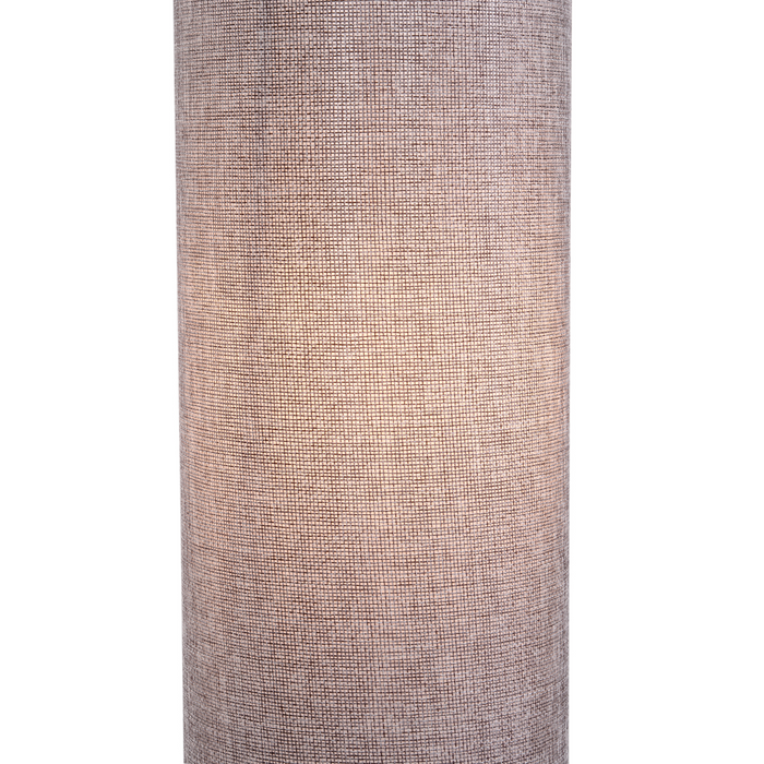 47-inch moderne houten vloerlamp voor slaapkamer, studeerkamer of woonruimte met stoffen linnen kap (grijs) 120 CM